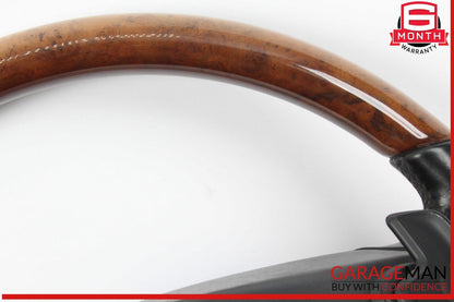 10-14 Mercedes W221 S550 S600 Steering Wheel w/ Paddle Shifters Wood OEM