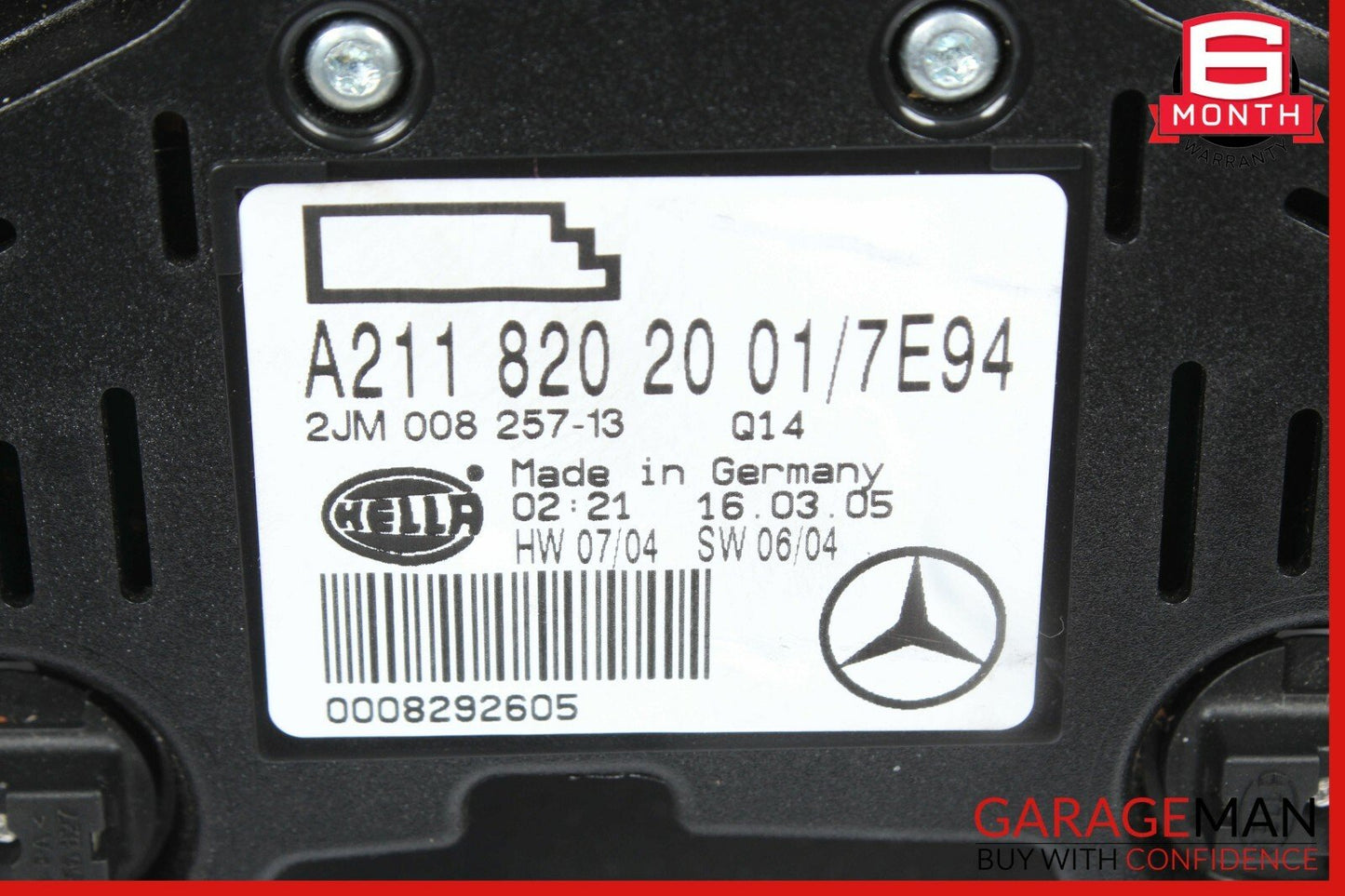 03-11 Mercedes CLS500 E500 Rear Upper Overhead Dome Light Reading Map Lamp Gray