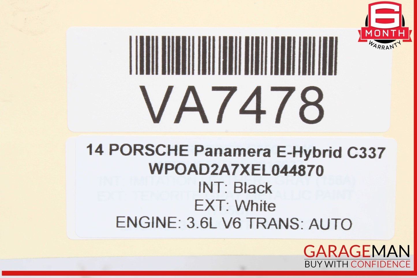 12-16 Porsche Panamera 970 E-Hybrid Air Suspension Compressor Pump OEM