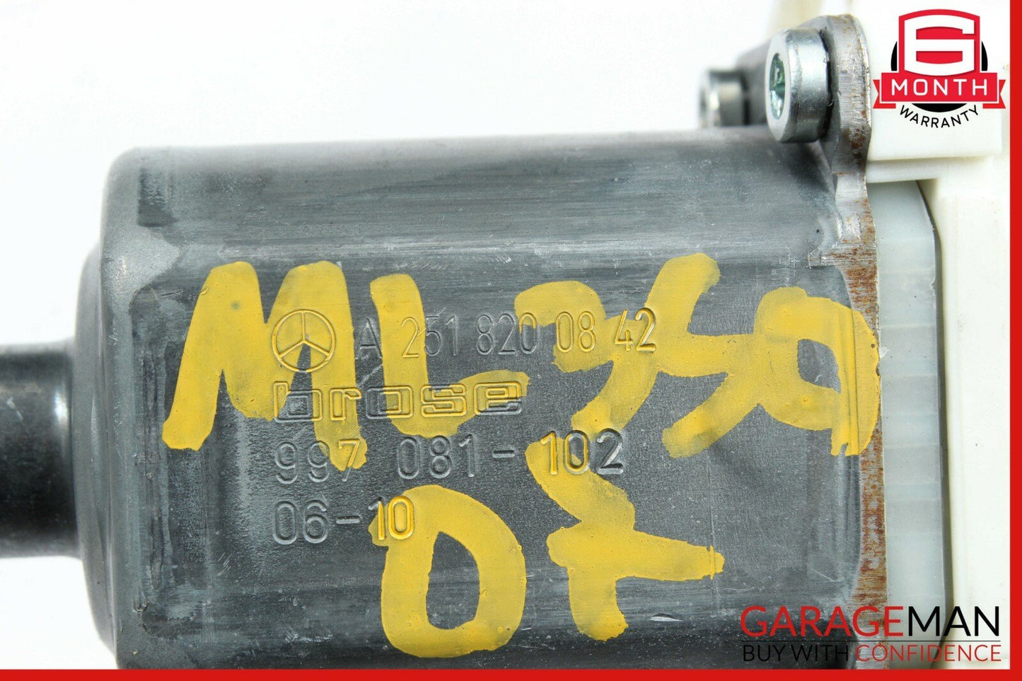 06-13 Mercedes W164 ML350 GL450 Window Regulator Motor Front Right Side OEM