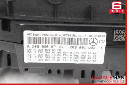 15-18 Mercedes W205 C300 Speedometer Odometer Instrument Cluster Gauge Assy