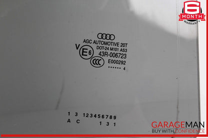 14-17 Audi SQ5 Rear Right Passenger Side Door Window Auto Glass OEM