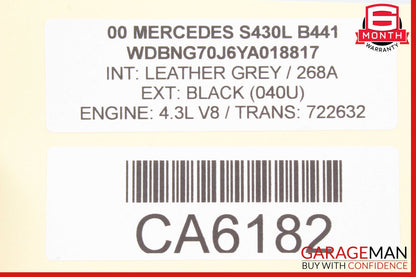 00-06 Mercedes W220 S430 Exterior Door Handle Rear Left Driver Side OEM