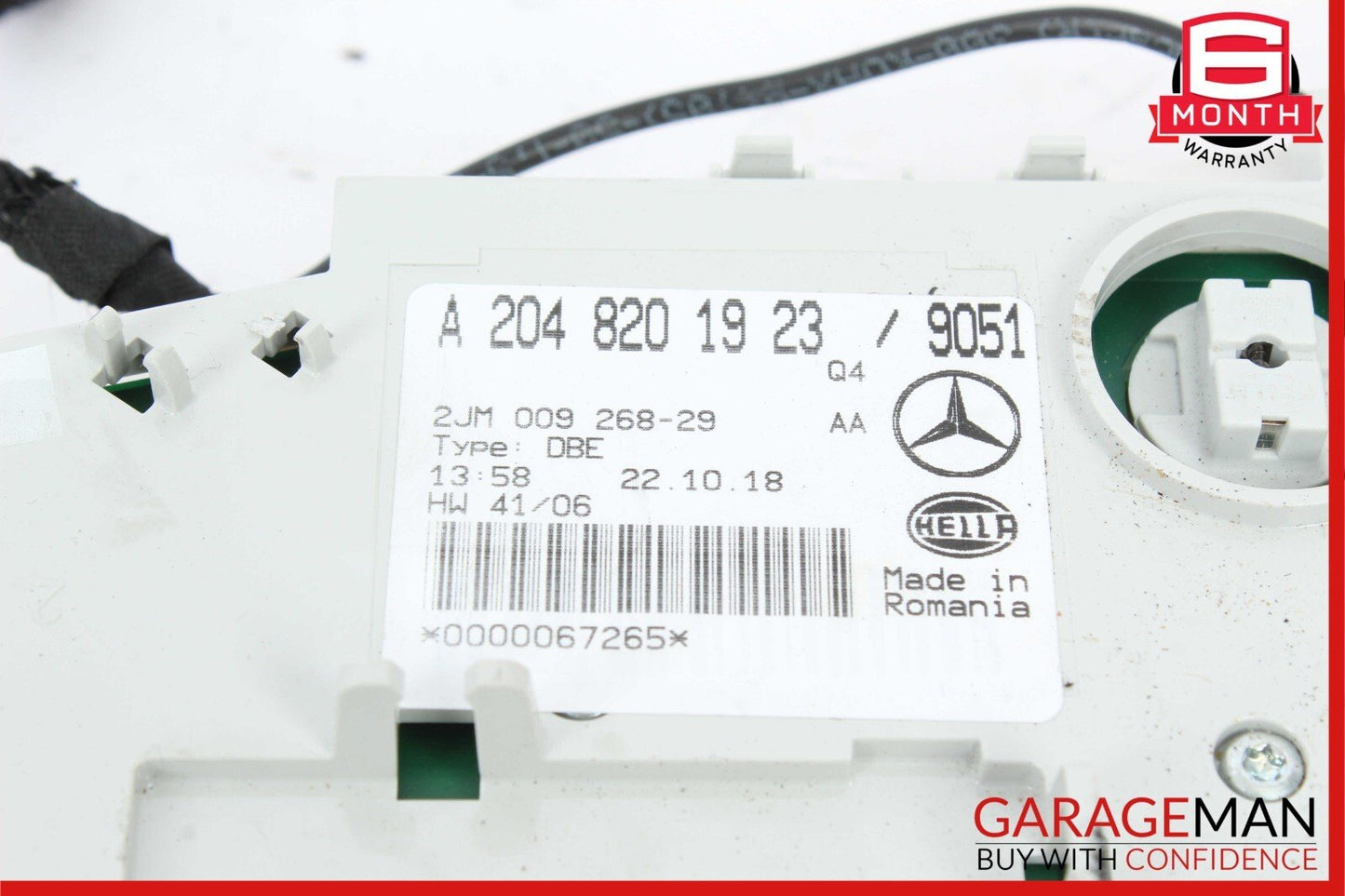 12-15 Mercedes C250 E350 GLK350 Front Overhead Dome Light Lamp Reading Map Black