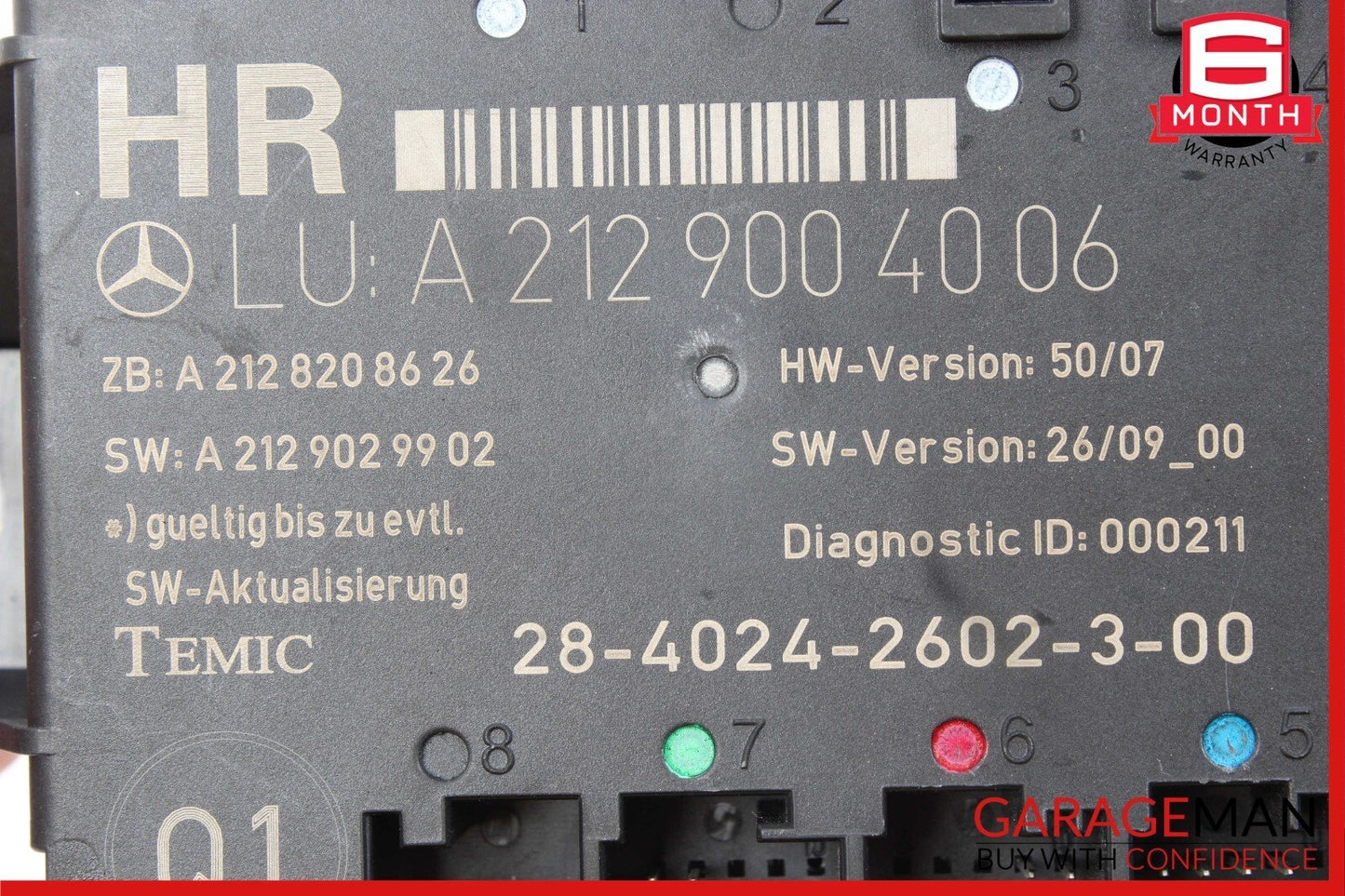 08-18 Mercedes W212 E350 CLS550 Rear Right Side Door Control Module OEM