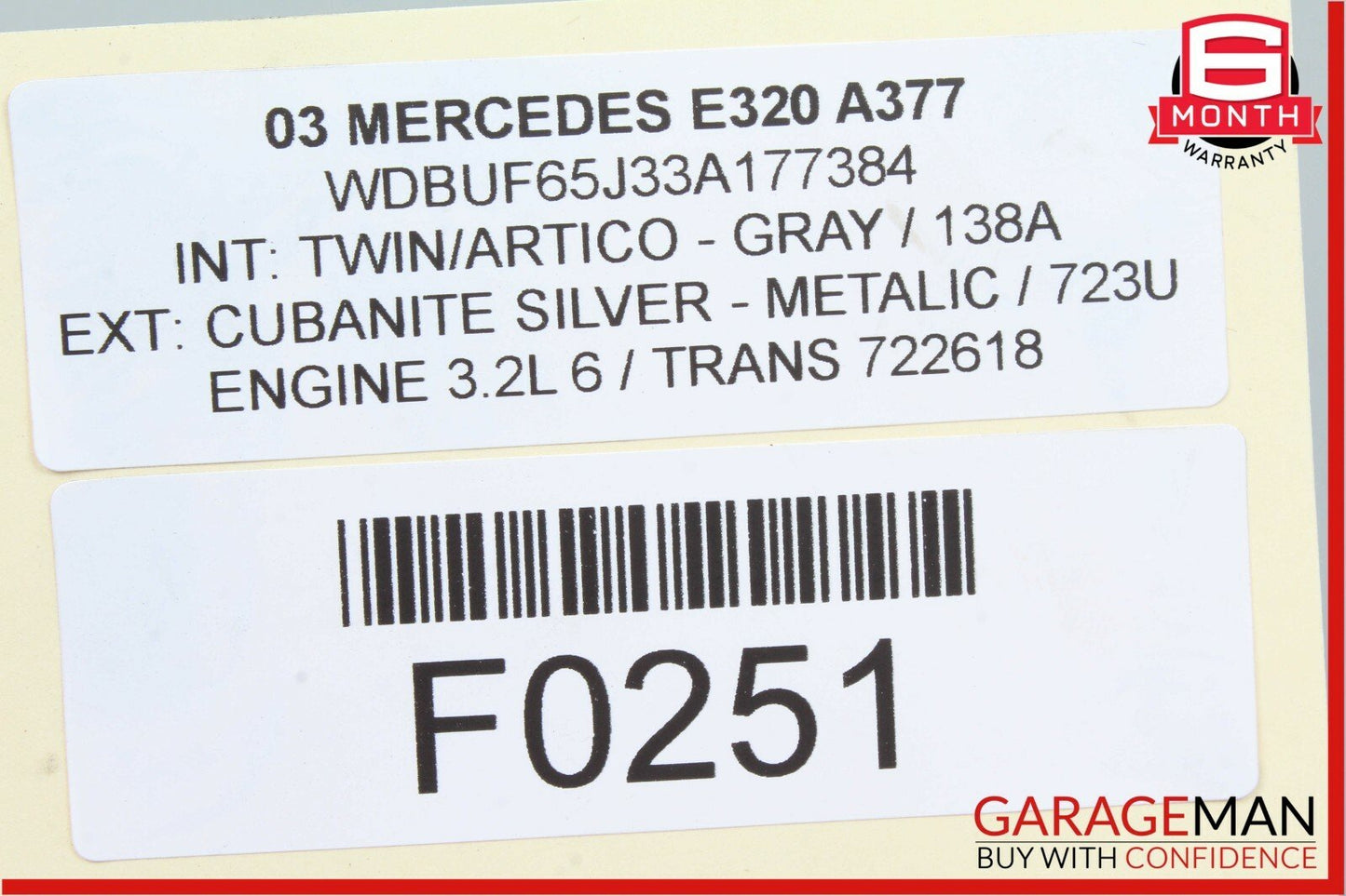 03-09 Mercedes W211 E320 E500 Rear Right Door Lock Actuator Side Keyless Go OEM