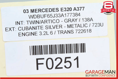 03-09 Mercedes W211 E320 E500 Rear Right Door Lock Actuator Side Keyless Go OEM