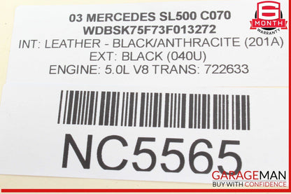 03-11 Mercedes R230 SL500 Front Left Driver Side Spindle Knuckle w/ Disc Rotor