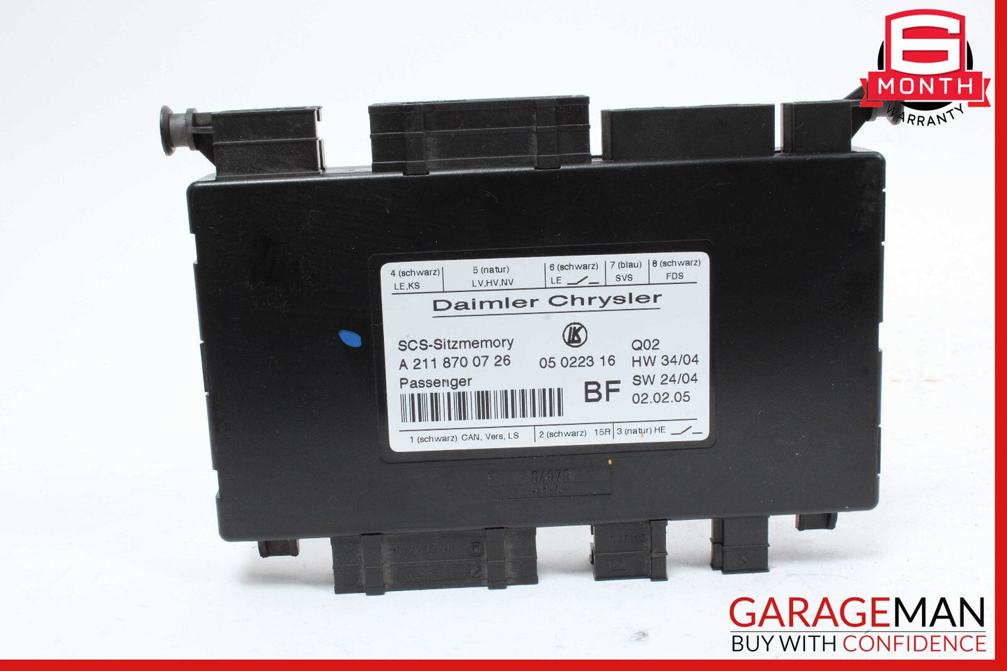03-12 Mercedes W219 CLS500 SLK350 Front Right Seat Control Module 2118704585 OEM