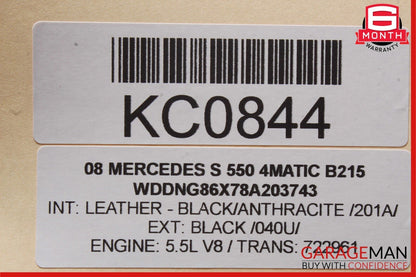 07-14 Mercedes W221 S550 S600 Ride Height ESP Parking Sensor Control Switch OEM