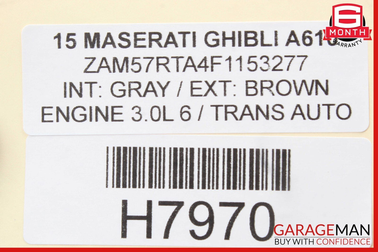 14-17 Maserati Ghibli Front Overhead Dome Light Lamp Reading Map