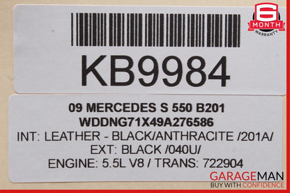 07-13 Mercedes W221 S550 CL550 Front Left Side Dashboard AC A/C Air Vent Trim