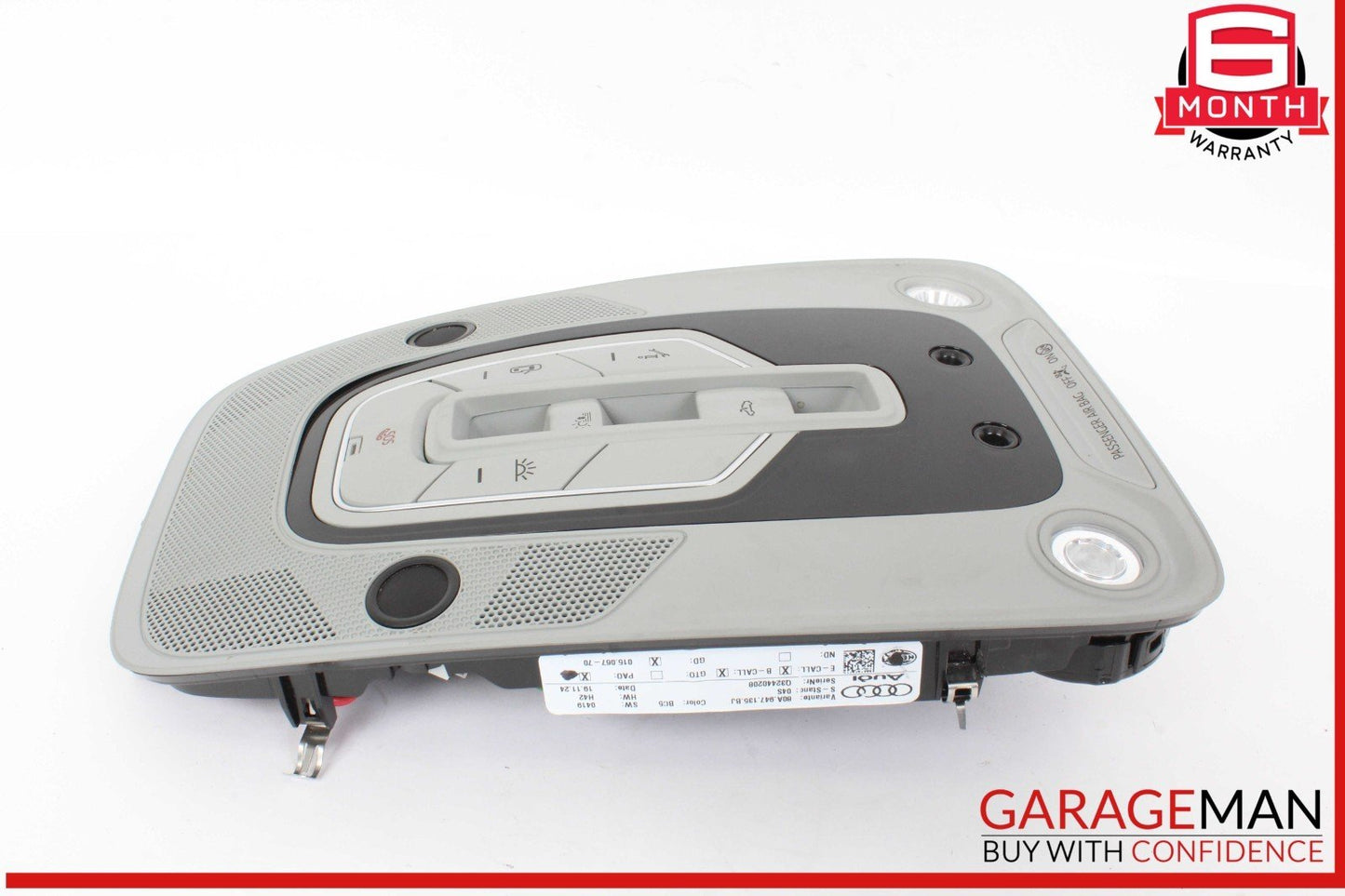 18-25 Audi Q5 Front Upper Over Head Interior Dome Light Lamp 80A947135BJ OEM