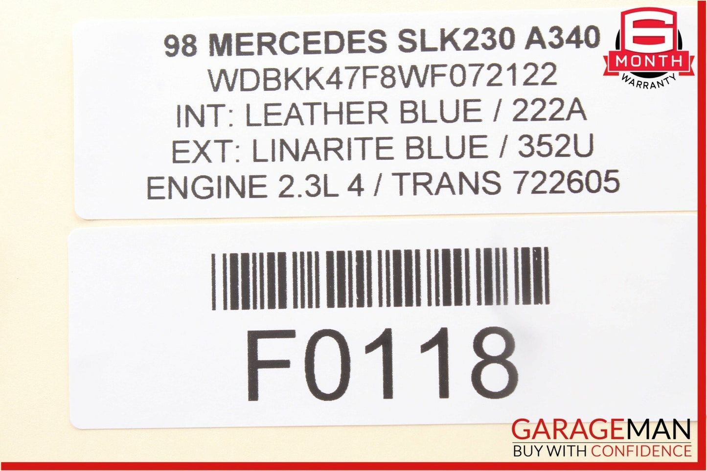97-00 Mercedes R170 SLK230 ASR ABS Control Module 0225450432 OEM