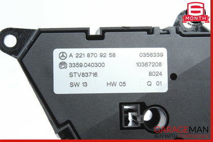 07-13 Mercedes W221 S550 CL600 Front Left Side Seat Control Switch Assembly Q05