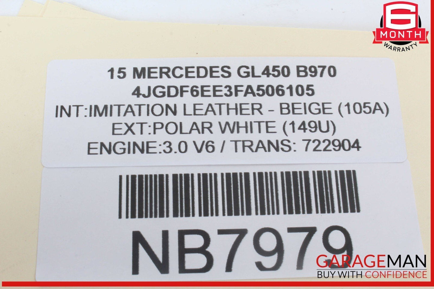 13-19 Mercedes X166 GL450 GLS450 Rear Right Bumper Holder Support Bracket OEM