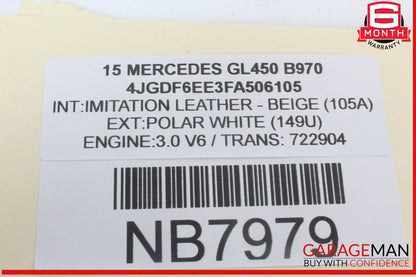 13-19 Mercedes X166 GL450 GLS450 Rear Right Bumper Holder Support Bracket OEM