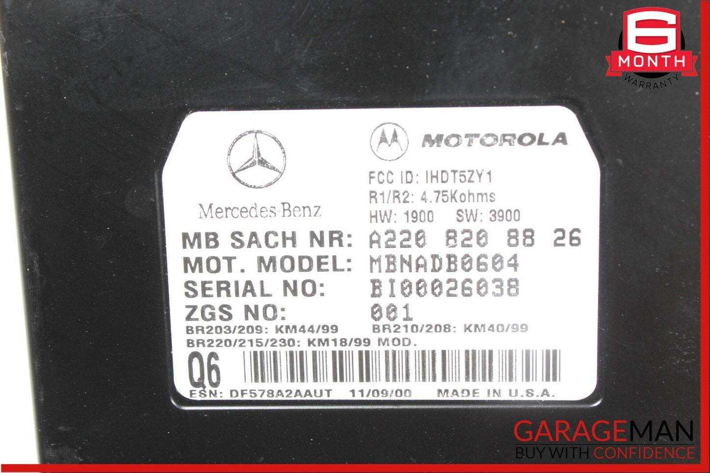 00-06 Mercedes W220 S500 CL55 AMG Phone Navigation Voice Communication Module Q6
