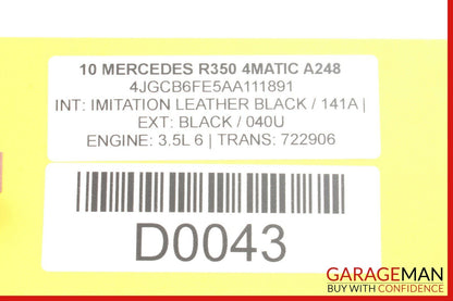 10-13 Mercedes W251 R350 Center Dash AC A/C Heater Temperature Switch Trim Panel