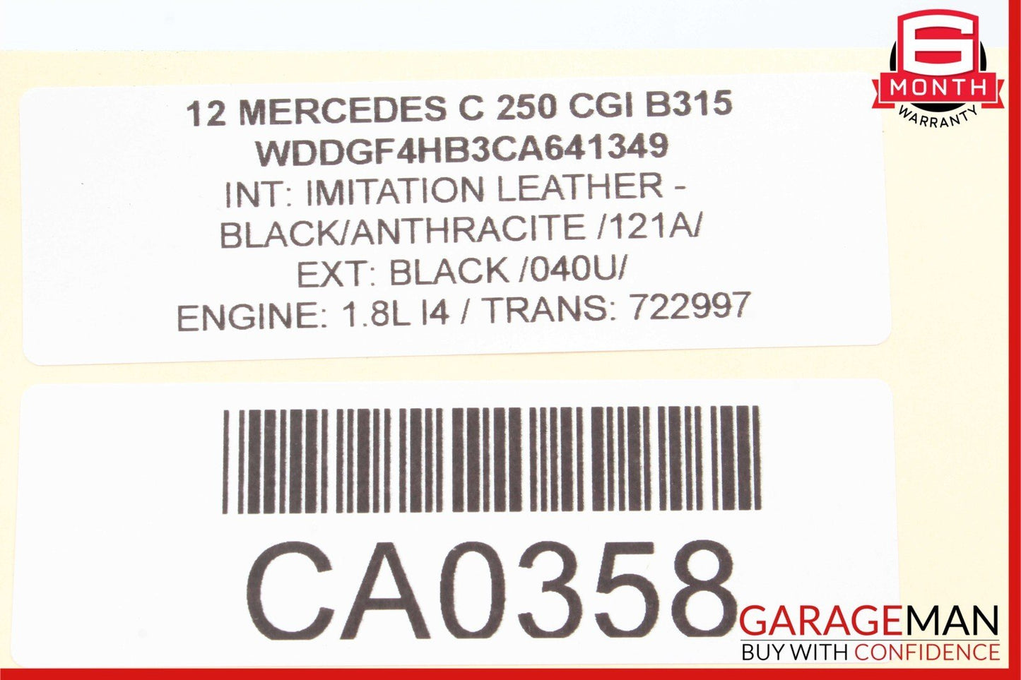 08-14 Mercedes C250 C300 C350 Front Left Side RWD Wishbone Curved Control Arm