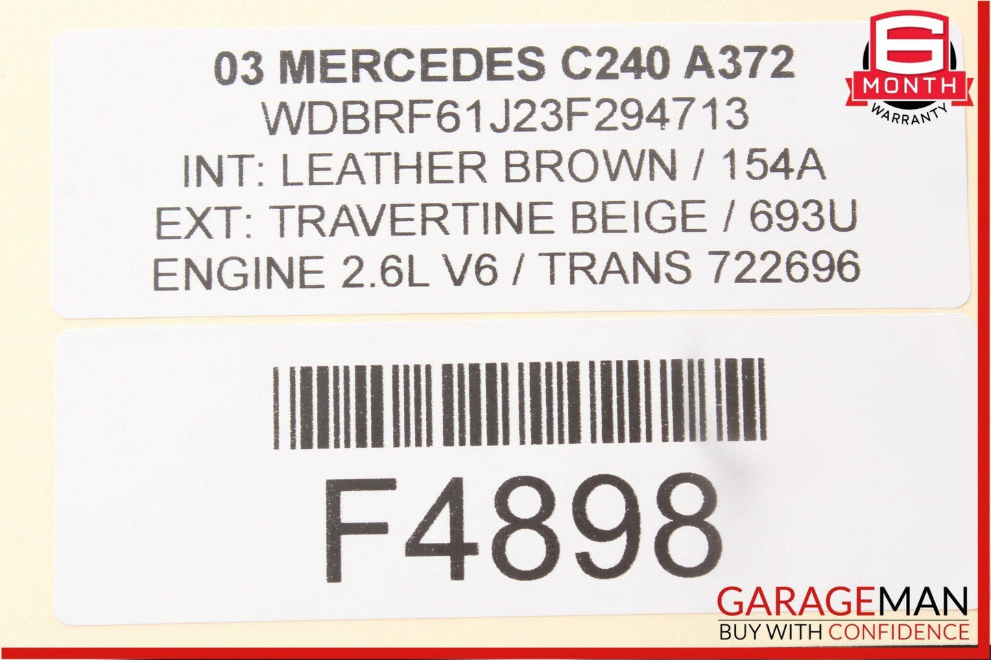 01-07 Mercedes W203 C240 C320 Front Right Passenger Side Door Control Module OEM
