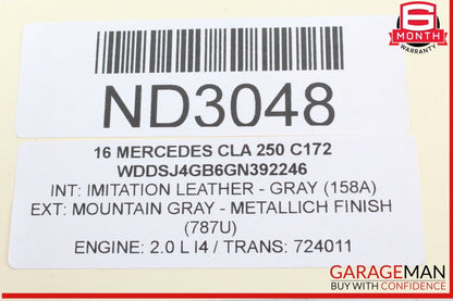 14-19 Mercedes W117 CLA250 CLA180 Rear Left Side Trailing Lower Control Arm OEM