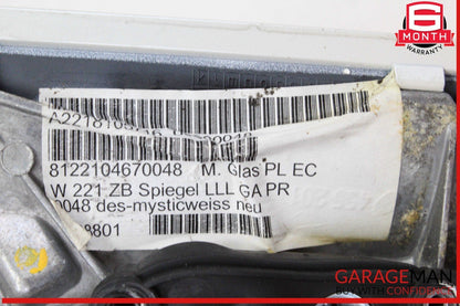 07-09 Mercedes W221 S550 S600 Front Left Side Door Rear View Mirror White OEM