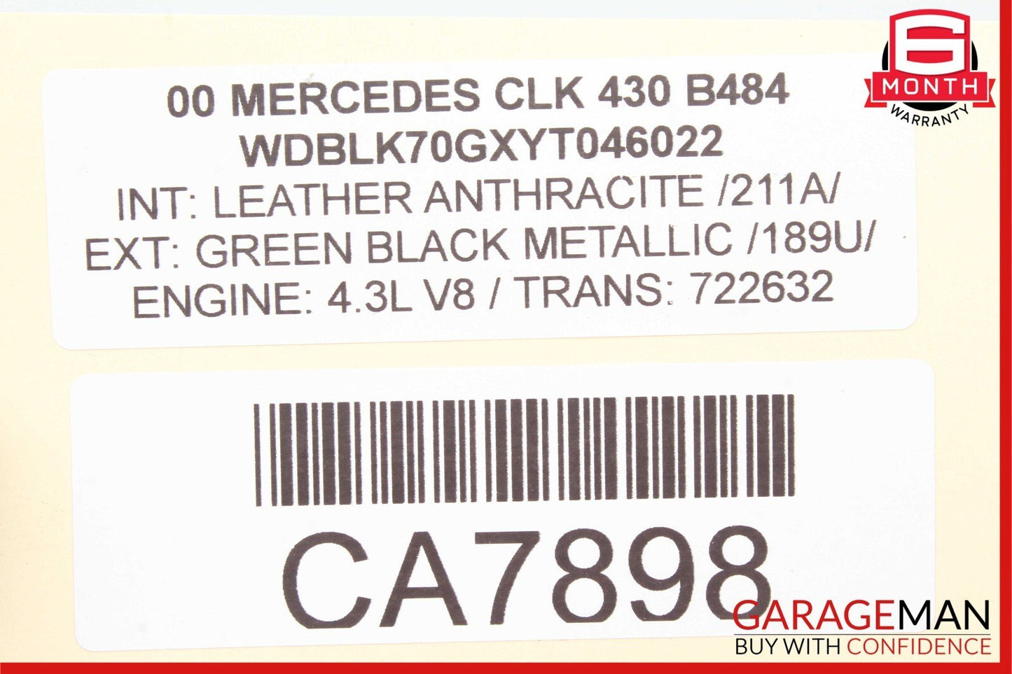 98-03 Mercedes W208 CLK430 CLK55 AMG Subwoofer Sub Woofer Audio Bose Speaker OEM