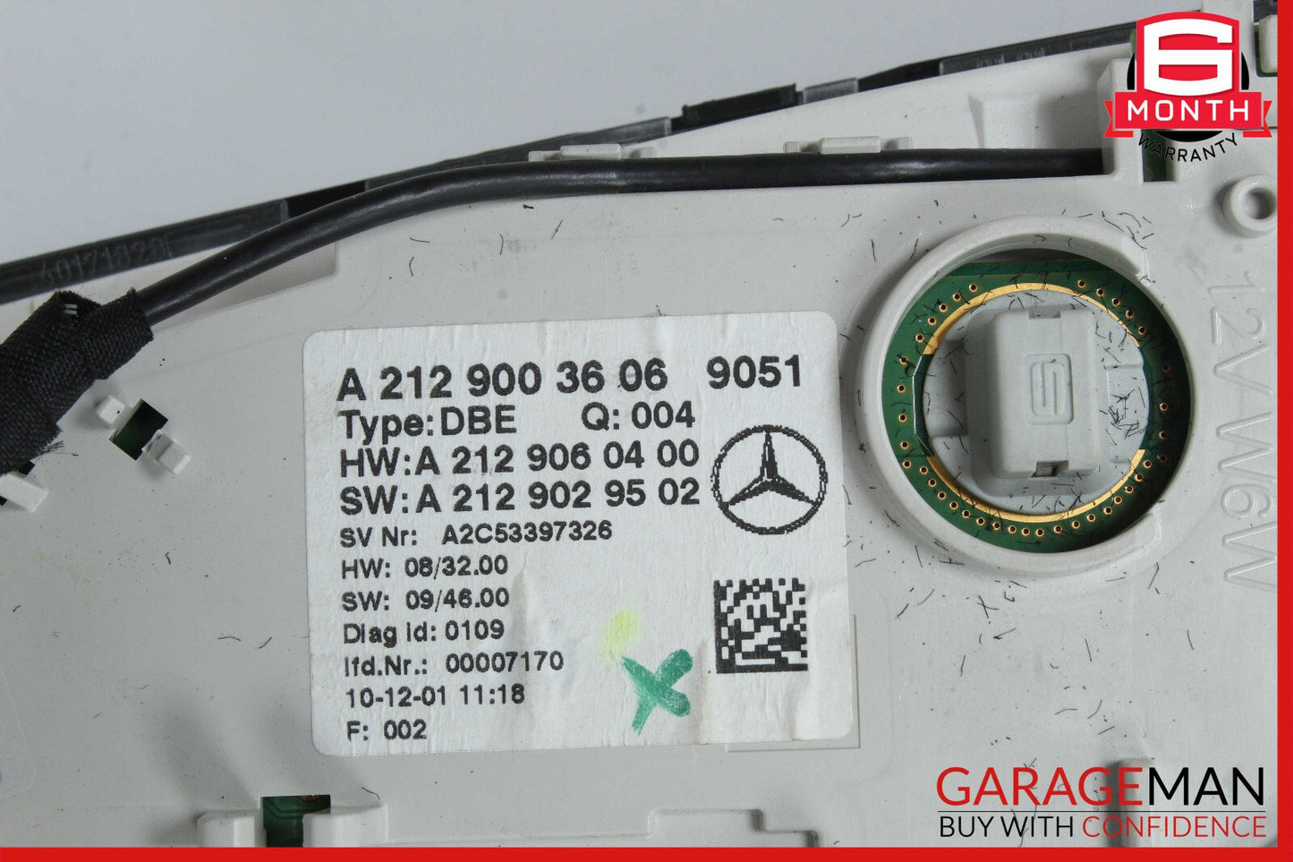 10-16 Mercedes W212 E350 E400 Front Overhead Dome Light Lamp 2129003606 OEM