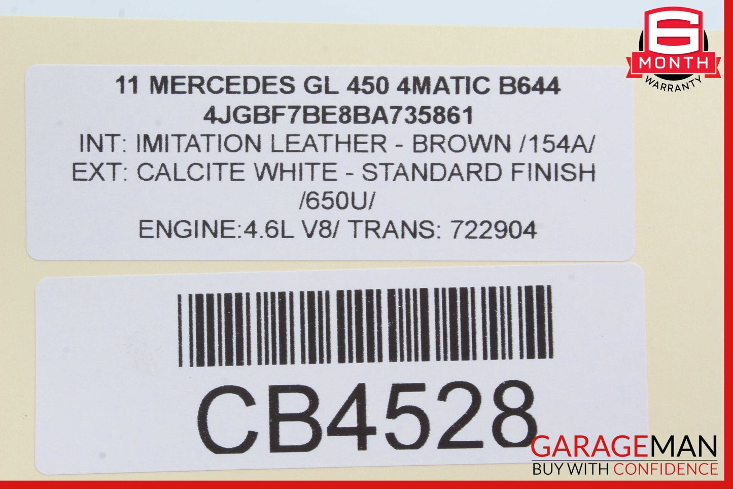 06-13 Mercedes X164 GL450 ML350 Rear Right / Left Suspension Upper Control Arm
