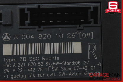 07-13 Mercedes W221 S550 S400 S65 AMG Front Right Side Under Seat Control Unit