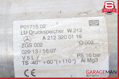 10-16 Mercedes W212 E63 AMG E550 Air Tank Suspension Pressure Reservoir OEM