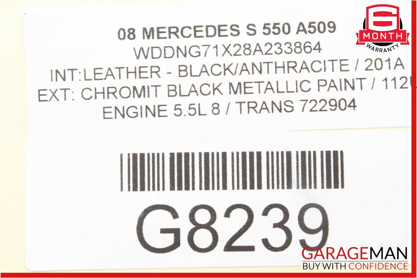 07-13 Mercedes S550 S63 AMG Rear Left / Right Side Door Control Module Unit