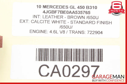 06-13 Mercedes X164 GL450 ML350 R350 Window Regulator Motor Front Right Side OEM