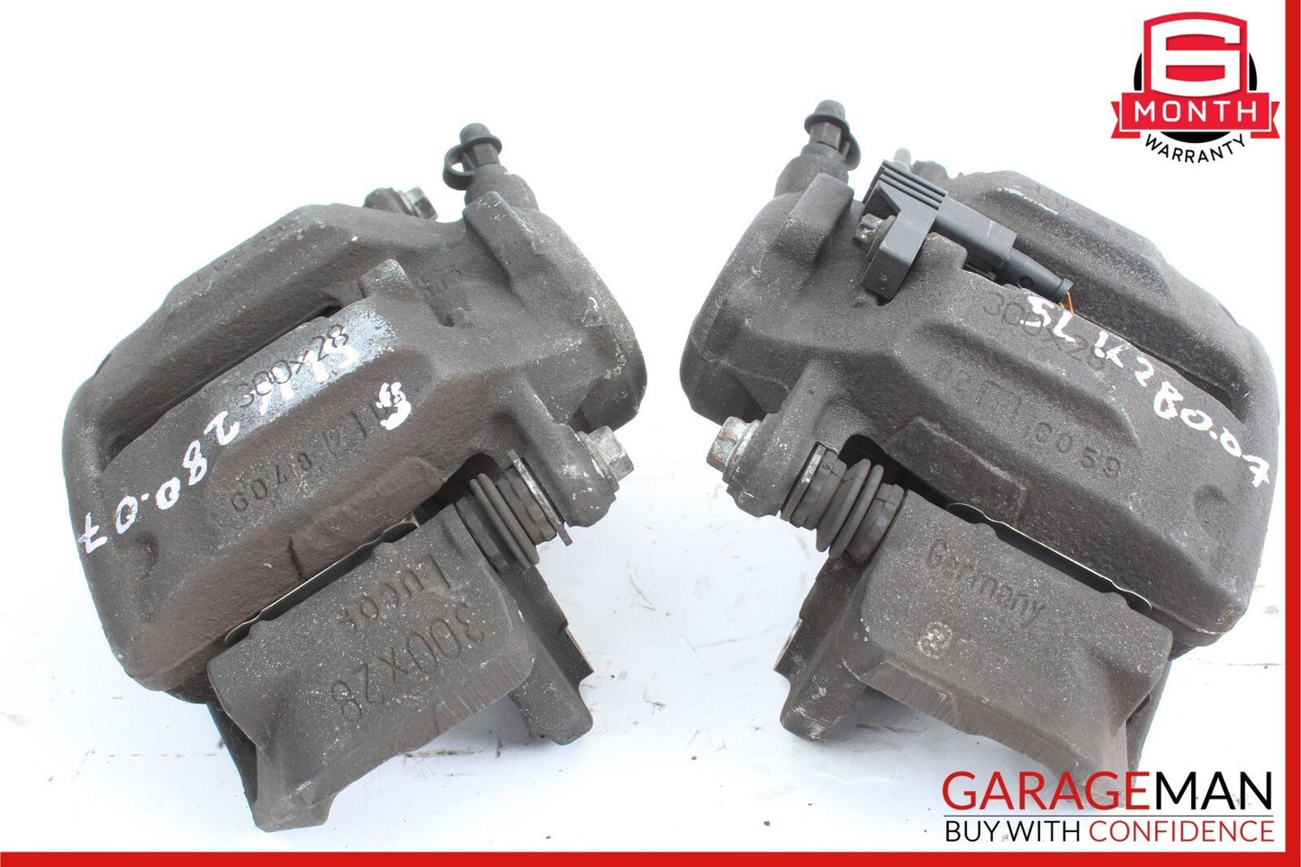 05-11 Mercedes R171 SLK280 Front Right & Left Brake Caliper Calipers Set of 2 Pc