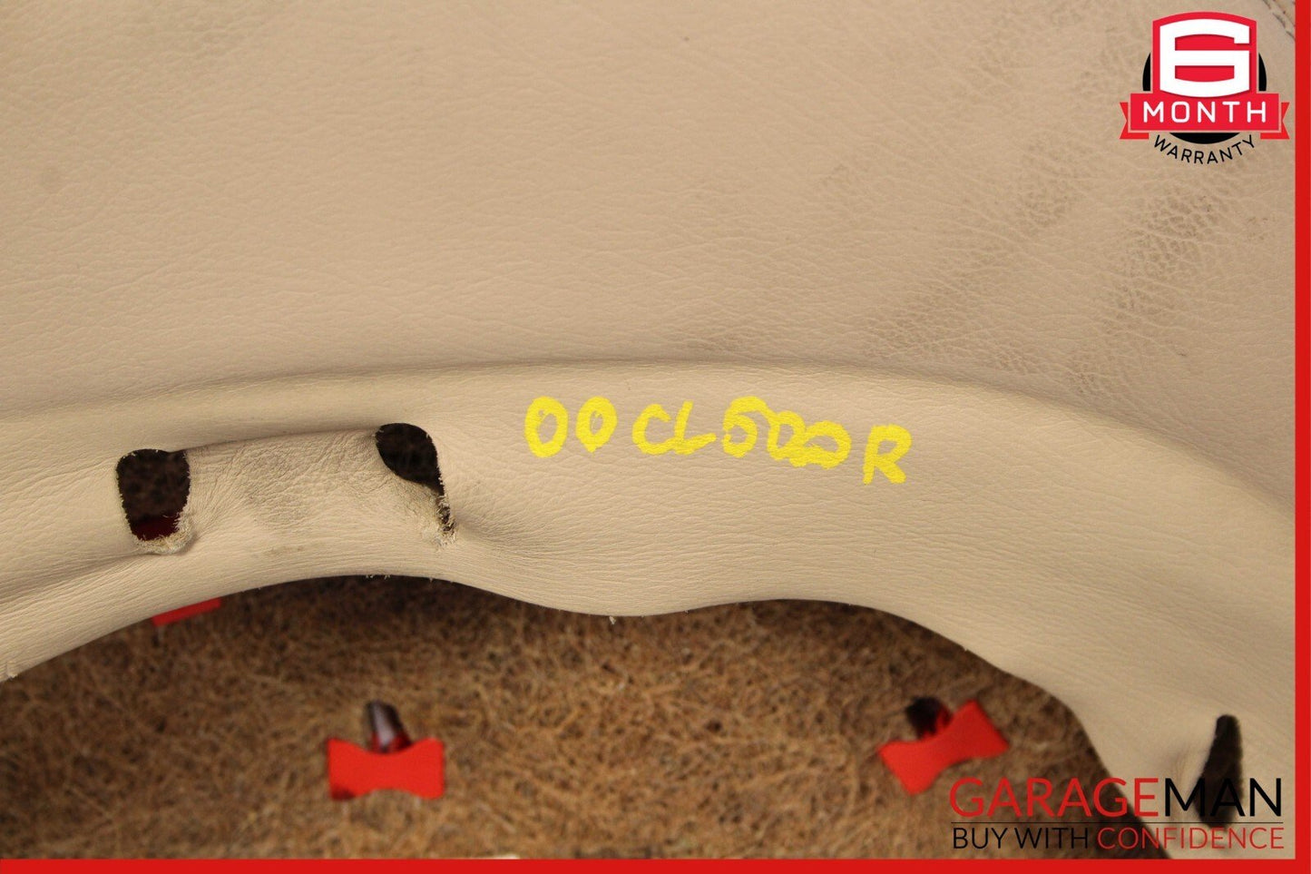 00-06 Mercedes W215 CL600 Front Right Side Top Upper Seat Cushion Cover Saffron