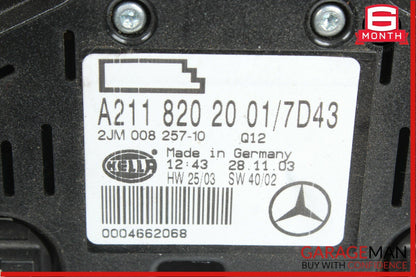 03-11 Mercedes CLS500 E55 AMG Rear Overhead Dome Light Reading Map Grey