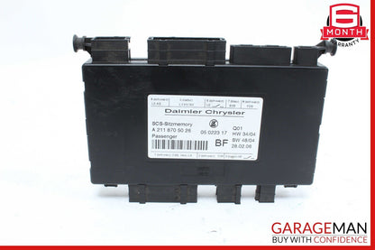 03-11 Mercedes W219 CLS500 Under Seat Control Module Front Right Side OEM