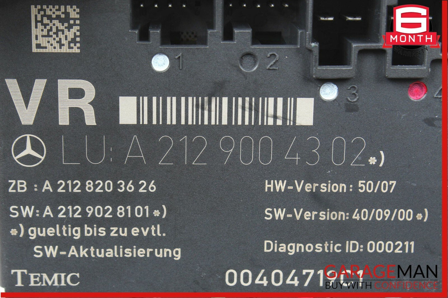 08-15 Mercedes C250 C63 AMG Front Right Passenger Side Door Control Module Unit