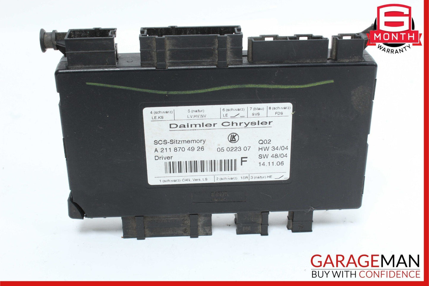 03-12 Mercedes X164 GL450 GL350 R350 Front Left Seat Control Module OEM