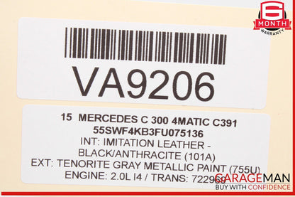 15-20 Mercedes W205 C300 4MATIC Front Center Dash AC A/C Air Vent Grille OEM