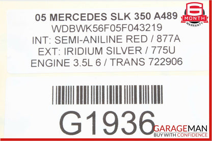 06-09 Mercedes R171 SLK350 E350 722.9 7G Tronic Automatic Transmission 126k