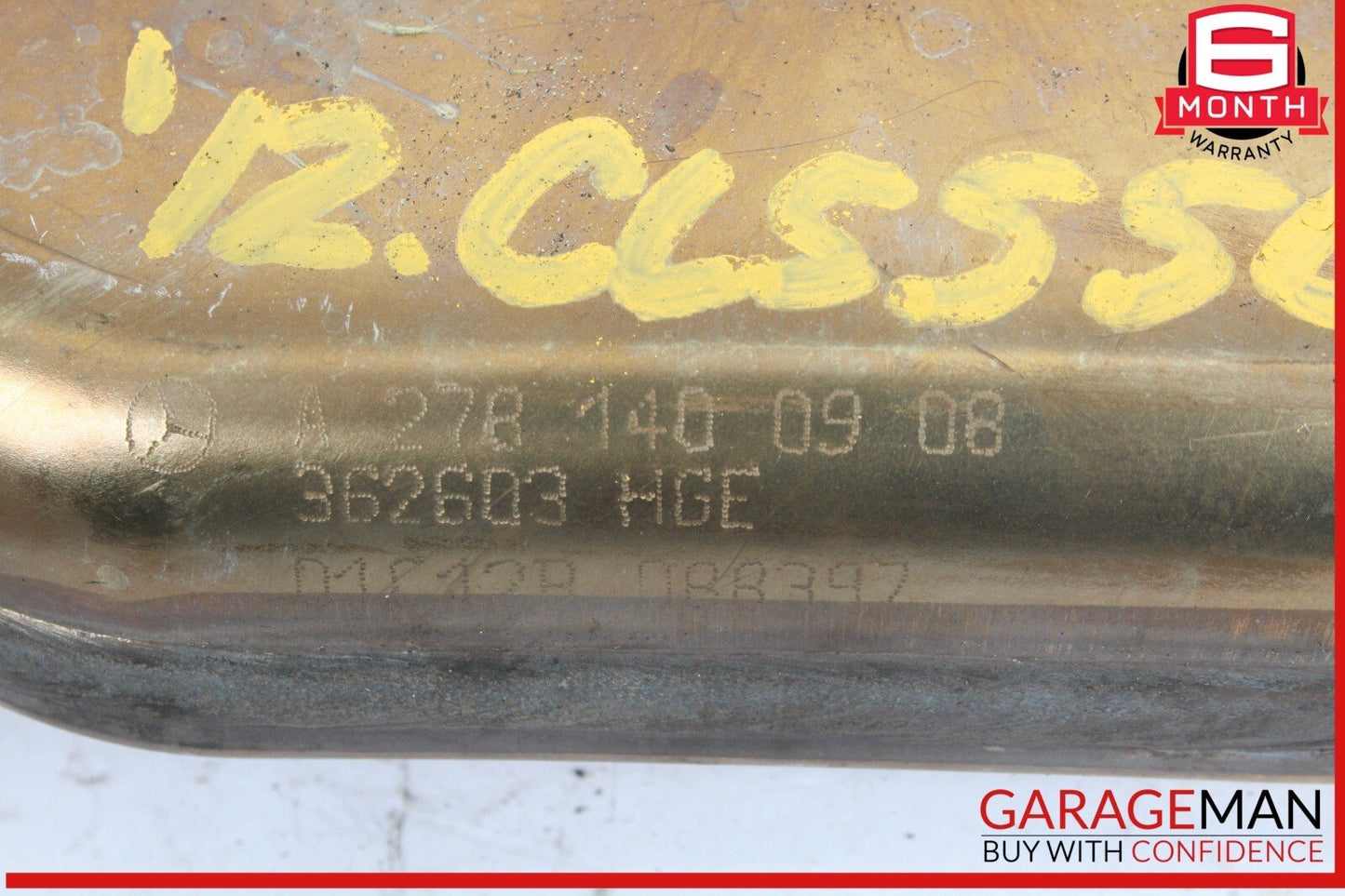 12-18 Mercedes W218 CLS550 4.6L Left Exhaust Pipe Adapter 2781400908 OEM