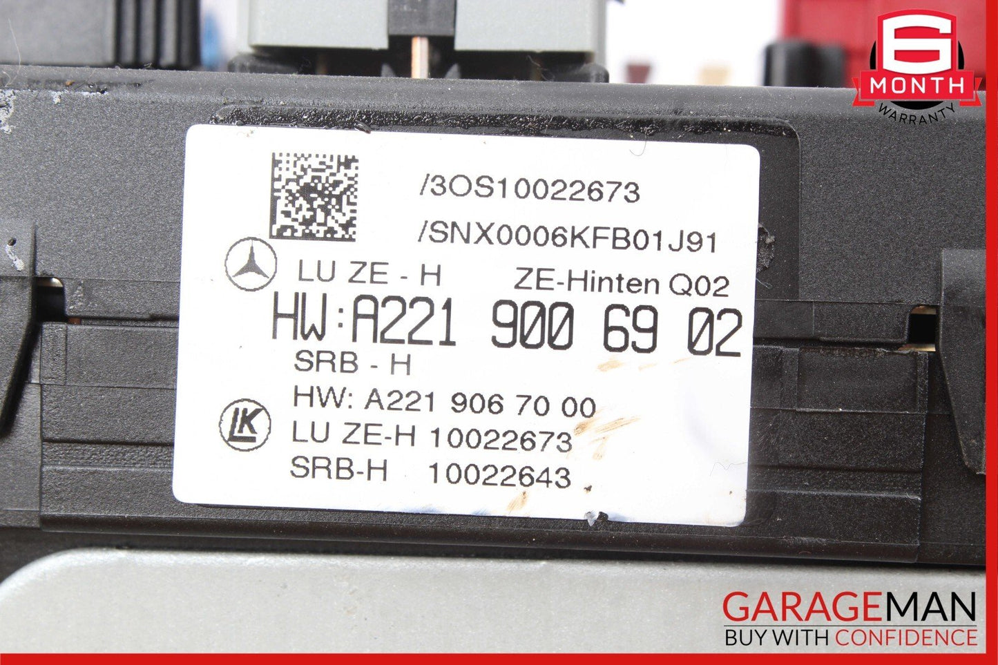 10-13 Mercedes W221 S550 S63 AMG Rear Sam Fuse Box Relay Control Assembly OEM