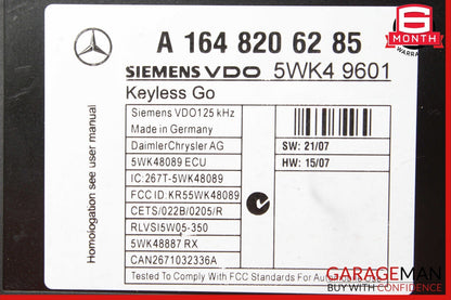 06-12 Mercedes X164 GL350 GL450 ML350 ML550 Keyless Go Control Module Unit OEM