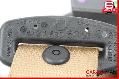 07-09 Mercedes W211 E350 E550 Front Right Passenger Side Seat Belt Brown OEM