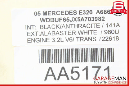 03-11 Mercedes W211 E350 CLS550 E320 CLS55 Steering Gear Coupling 2034620478 OEM