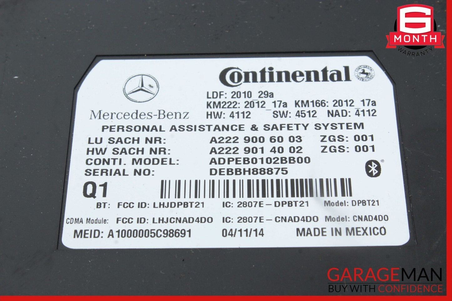 12-20 Mercedes C250 E550 SL400 GLA250 Communication Control Module Unit OEM