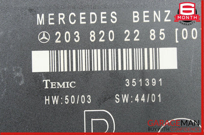 01-07 Mercedes W203 C240 C320 Rear Right Door Control Module OEM