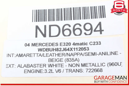 03-09 Mercedes W211 E320 4MATIC Rear Trunk Lid Release Handle 2117400393 OEM